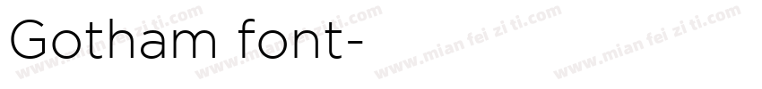 Gotham font字体转换